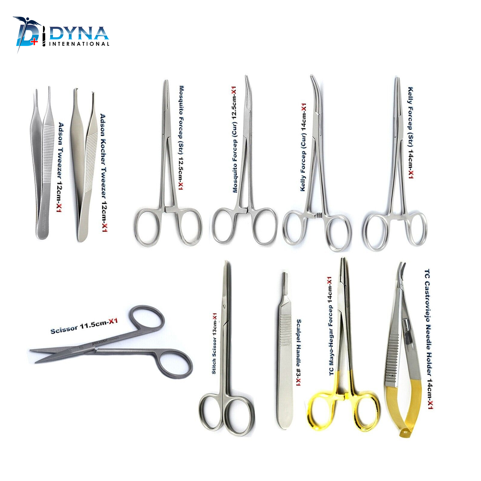 11Pcs Minor Surgery Kit Surgical Instruments Student Dissecting Suture