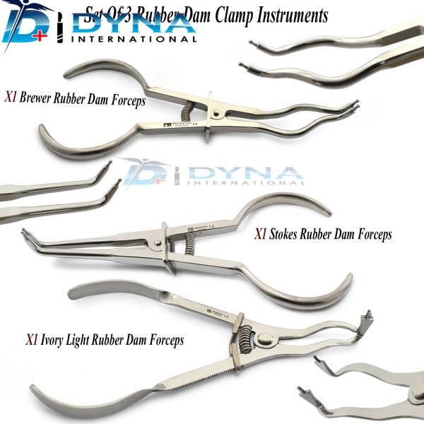 Dental Brewer Clamp Holding Forceps Dentistry Endodontics Rubber Dam