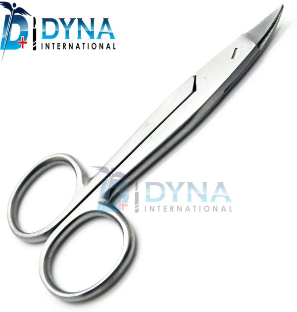 Curved Crown Scissors 3.5″ Tip 1 cm Stainless Steel ENT Instruments Dyna