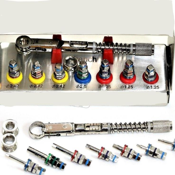Dental Implant Differential Torque Wrench Ratchet Full Set Drivers 2