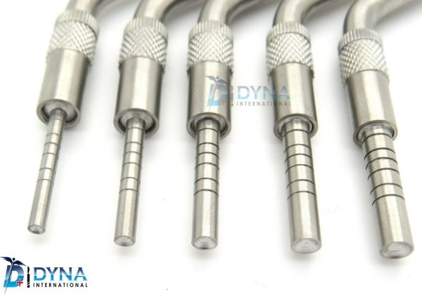 Dental Osteotomes Straight And Curved Tip Bone Spreading Surgical Set Of Dyna
